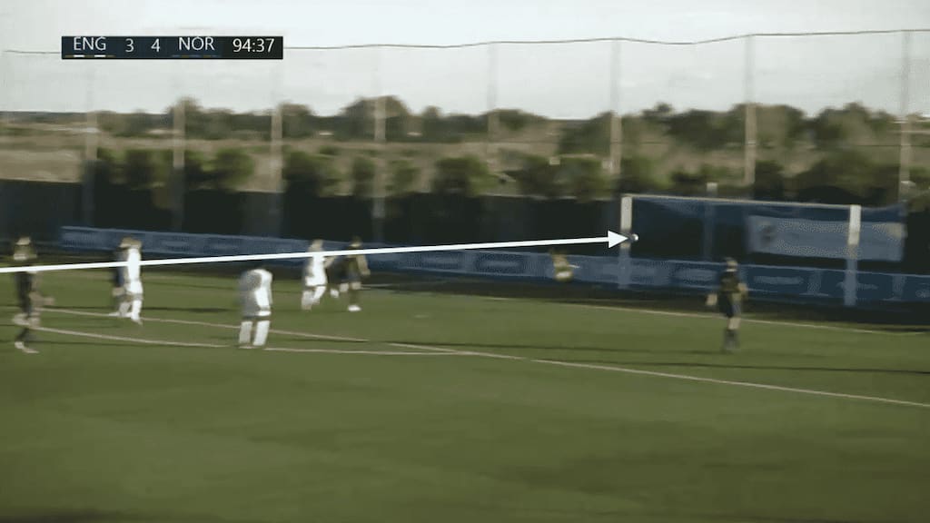 Sailing past the keeper in the very late minutes of the match to equalise for England. Having this in Azeez's locker adds a considerable secret weapon to the team he is fielded in.