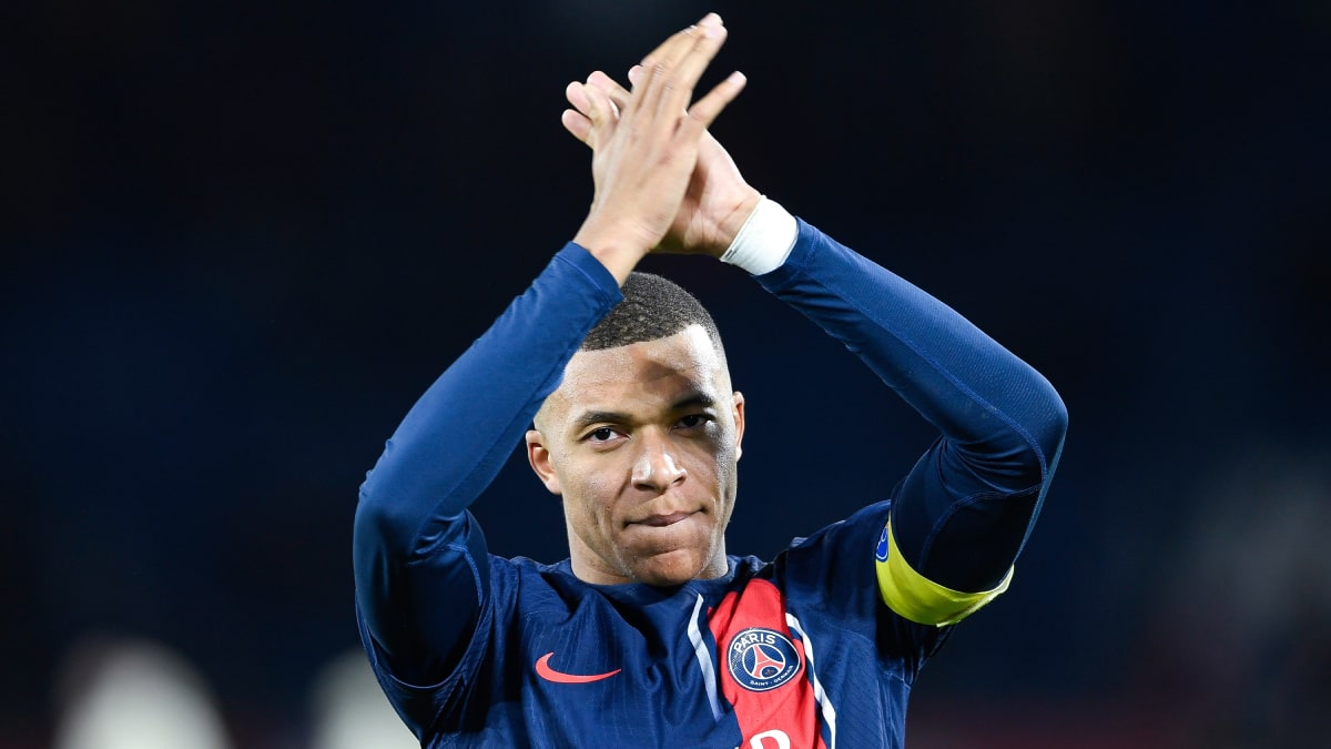 PSG football player Kylian Mbappe for Paris St-Germain