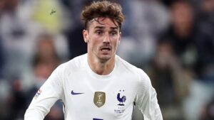 Antoine Griezmann playing football for France