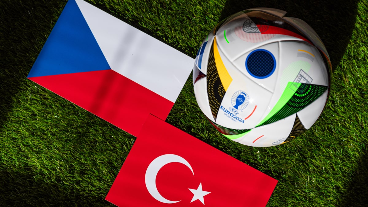 Czech Republic and Turkey football flags, badges and logos