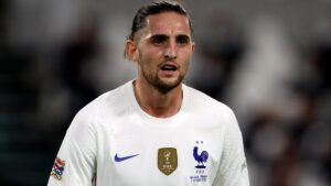 Adrien Rabiot playing football for France